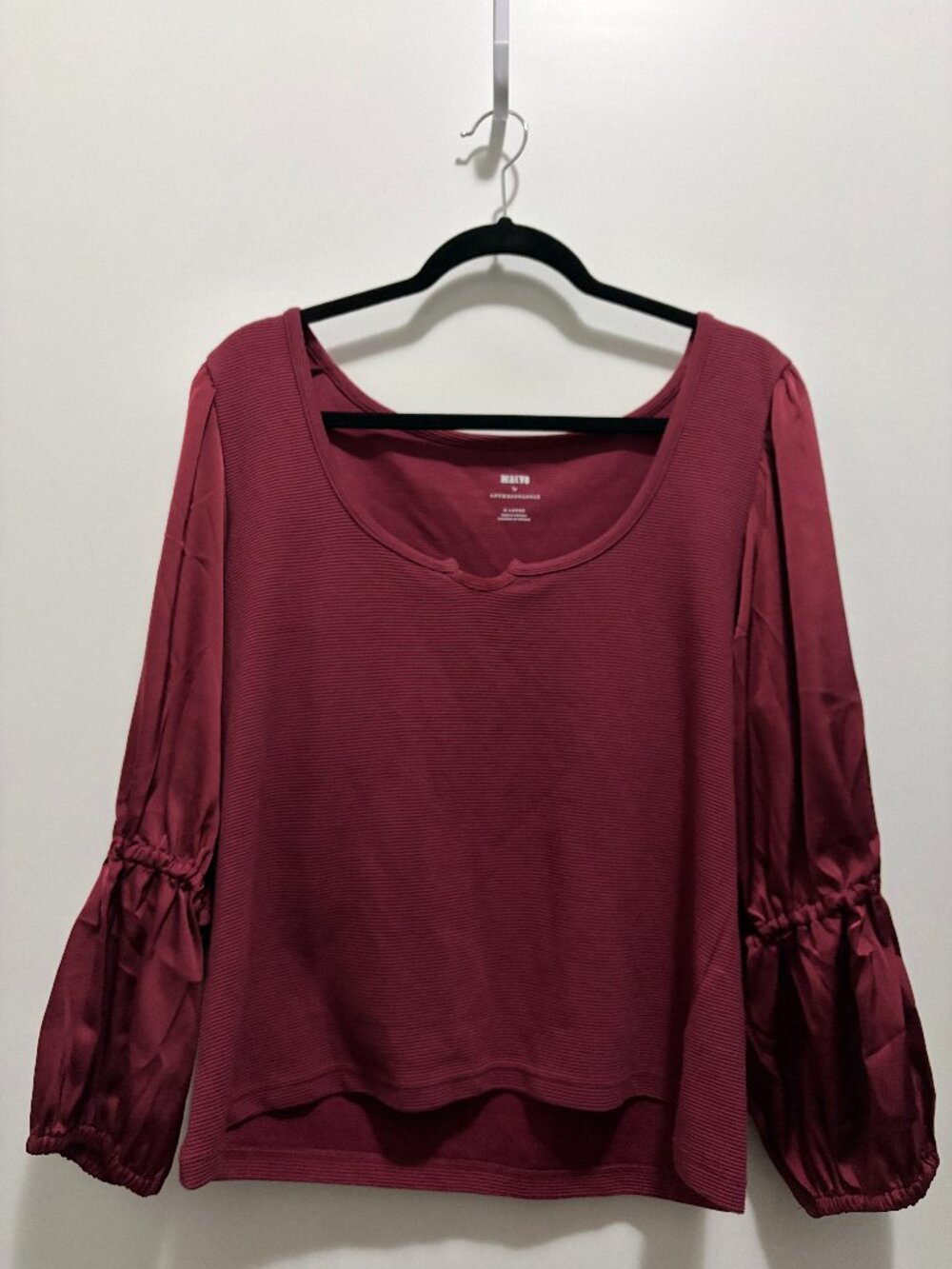 Maeve Ribbed Tiered Sleeve Top